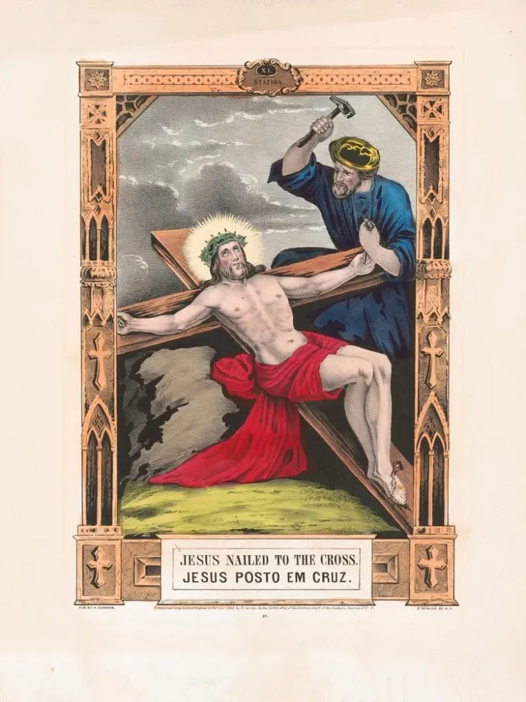 Tableau Jésus cloué sur la croix - Currier & Ives | Reproduction