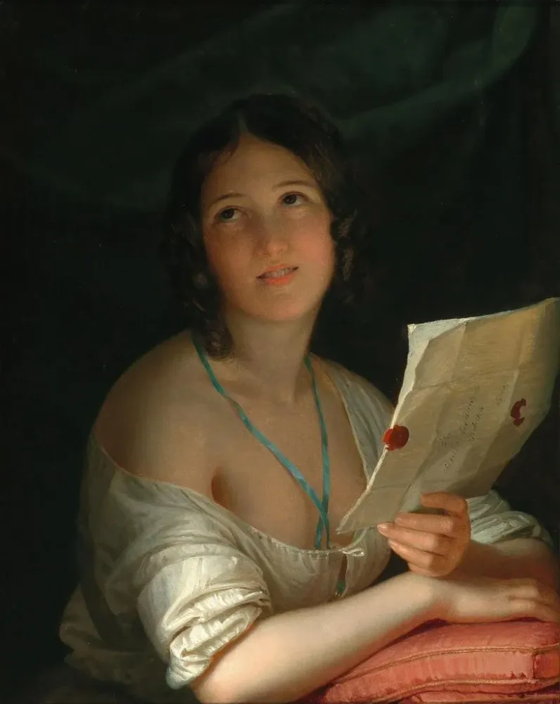 Tableau La lettre - Anton Einsle | Reproduction