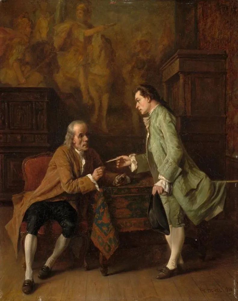 Tableau La lettre de recommandation - Benjamin Eugène Fichel | Reproduction