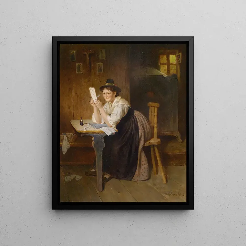 Tableau La lettre réussie - Adolf Eberle | Reproduction
