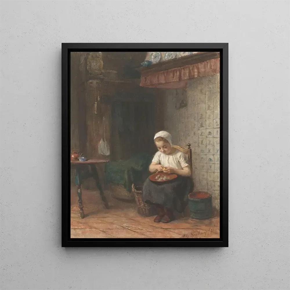 Tableau L'Éplucheur de pommes de terre - Albert Neuhuys | Reproduction