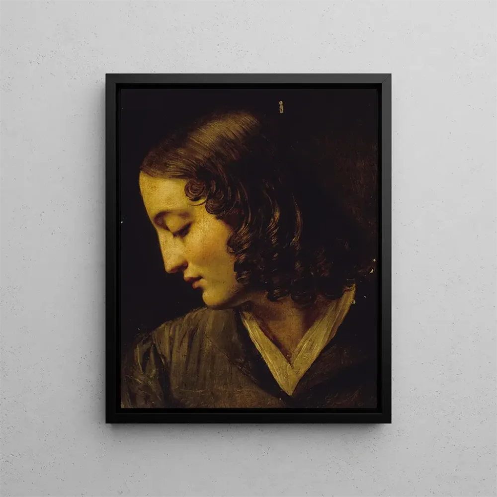 Tableau Madame Colin de profil - Alexandre Marie Colin | Reproduction