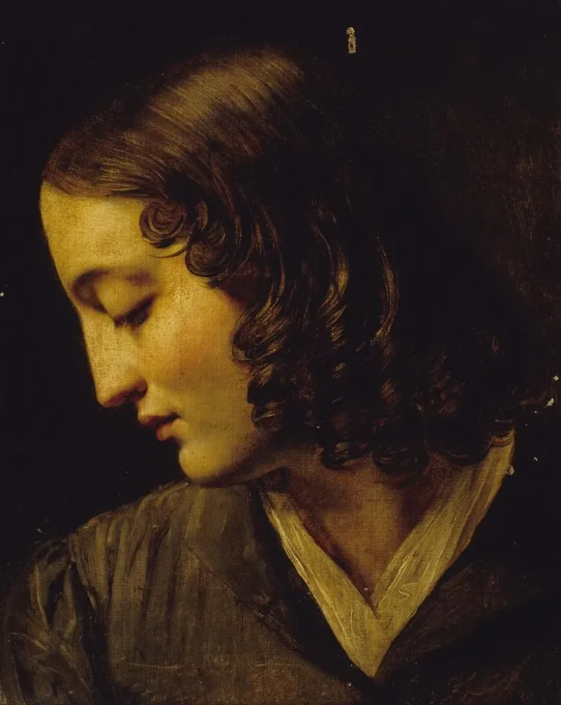 Tableau Madame Colin de profil - Alexandre Marie Colin | Reproduction