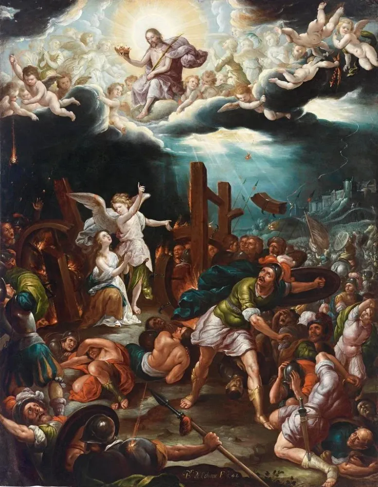 Tableau Le Martyre de sainte Catherine d'Alexandrie - Baltasar de Echave Ibí | Reproduction