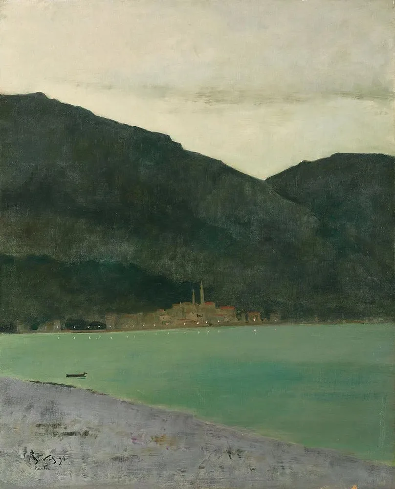 Tableau Menton presque la nuit 2e impression - Alfred Stevens | Reproduction