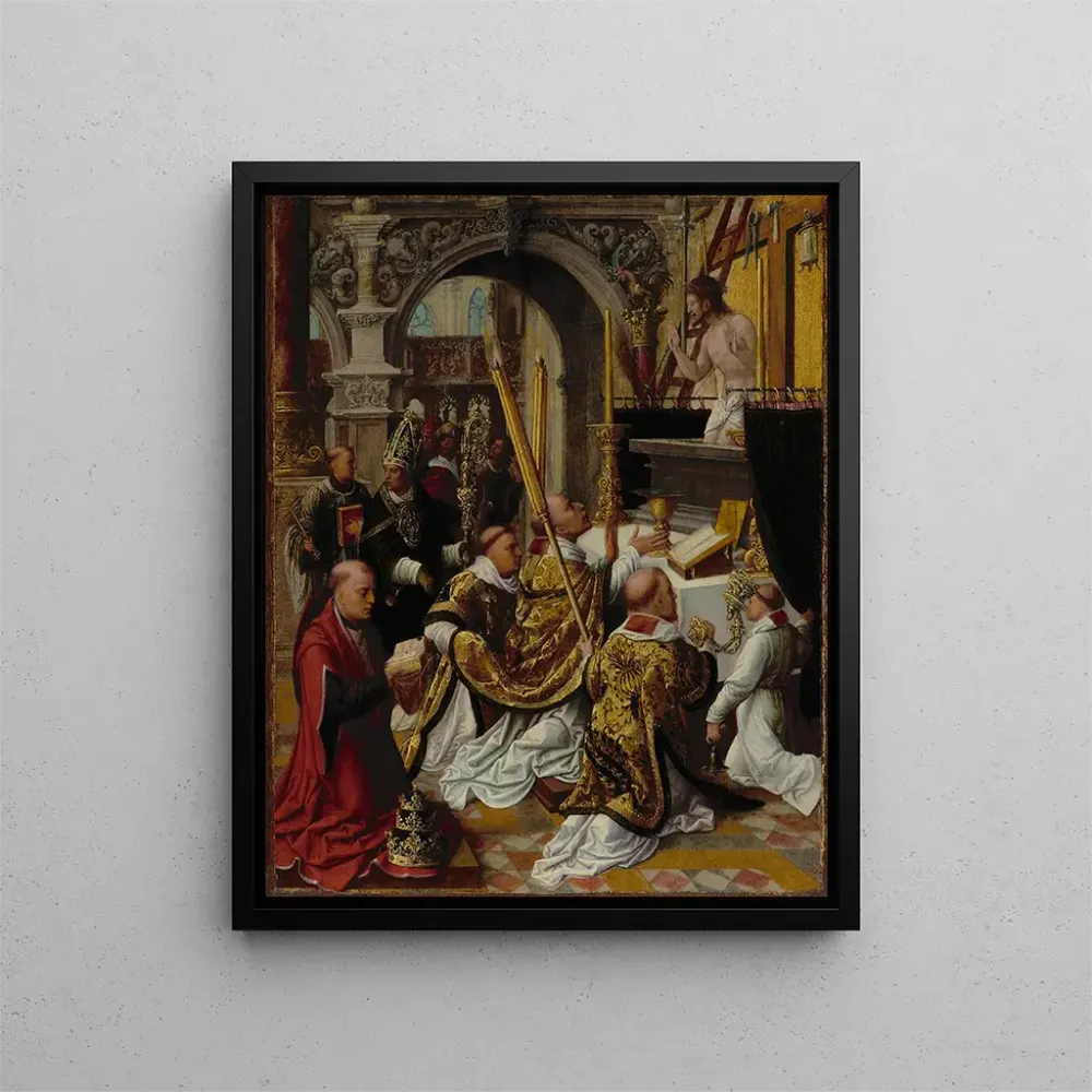 Tableau La messe de saint Grégoire le Grand - Adriaen Isenbrandt | Reproduction