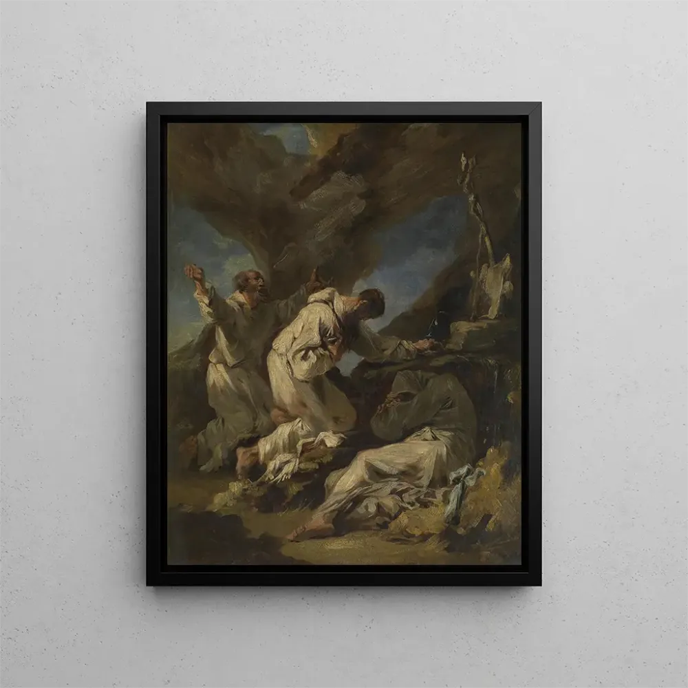 Tableau Moines en prière - Alessandro Magnasco | Reproduction