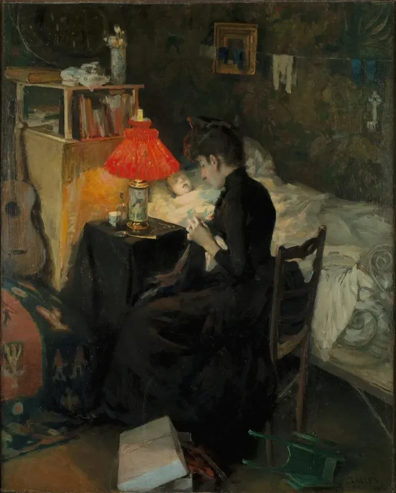 Tableau Mère avec enfant malade - Akseli Gallen-Kallela | Reproduction