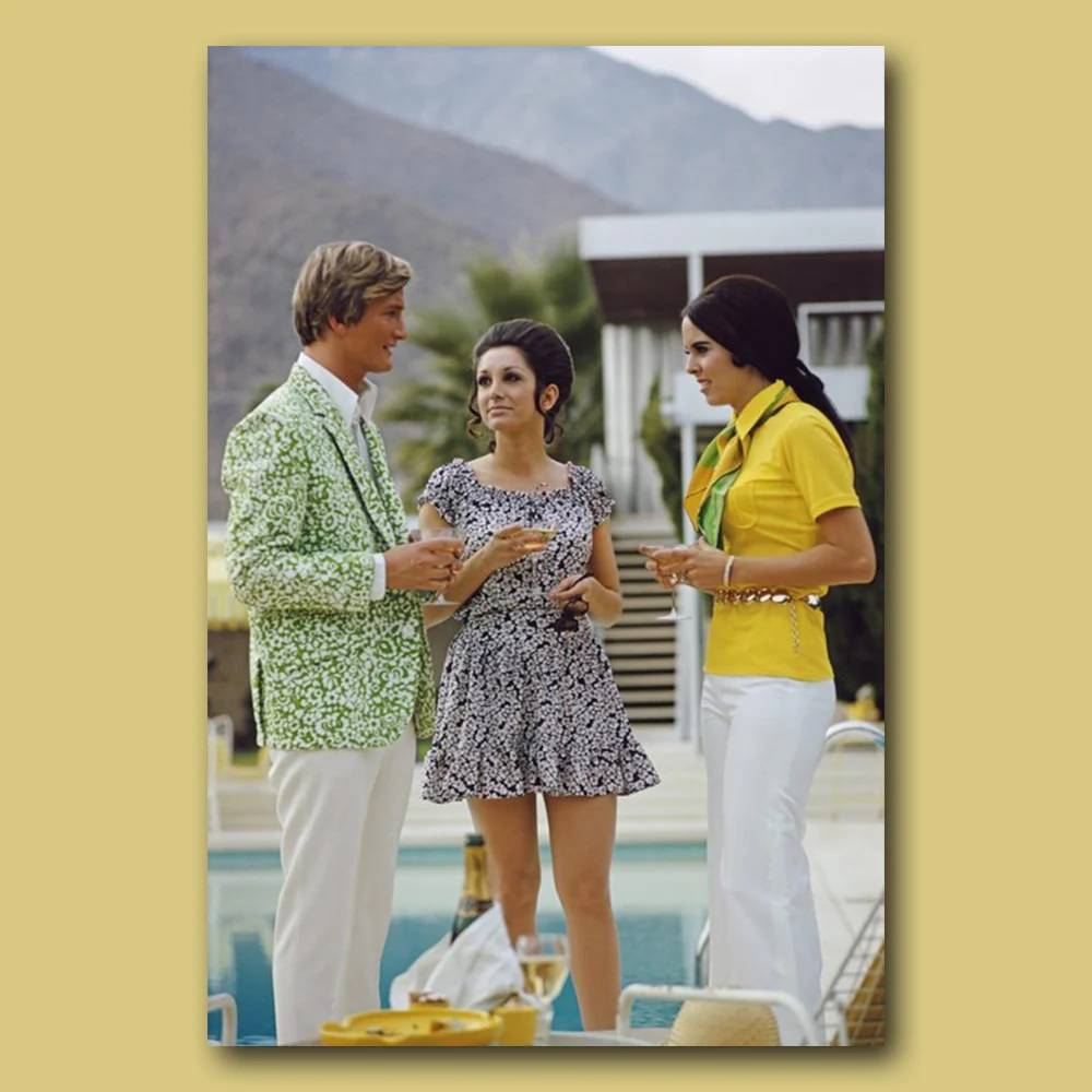 Tableau mural en acrylique Slim Aarons - Desert House Party