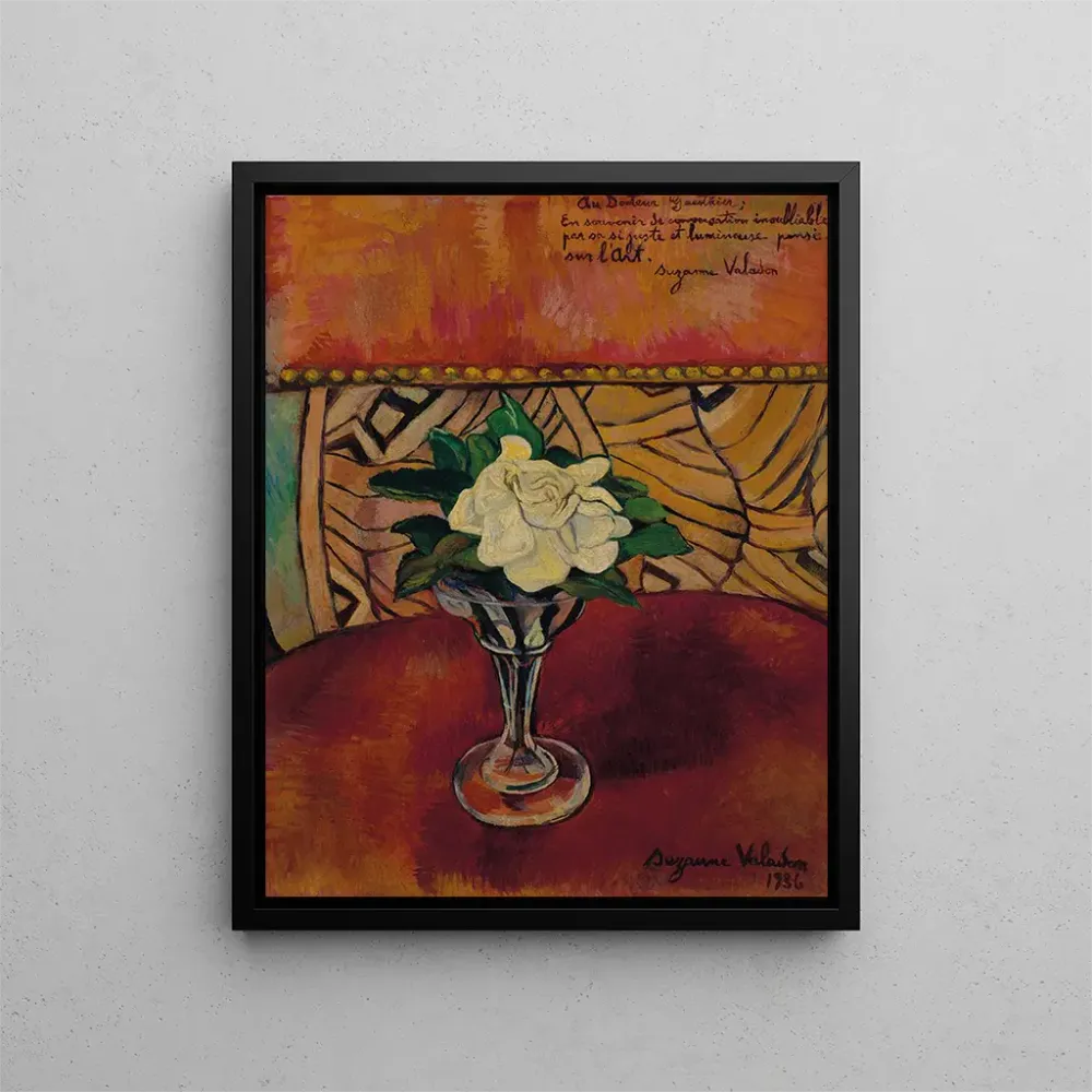 Tableau Nature morte : La rose blanche - Suzanne Valadon | Reproduction