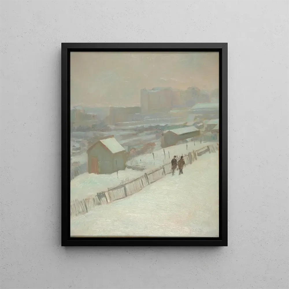 Tableau La Neige à Montmartre - Charles Marie Dulac | Reproduction