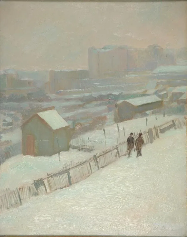 Tableau La Neige à Montmartre - Charles Marie Dulac | Reproduction