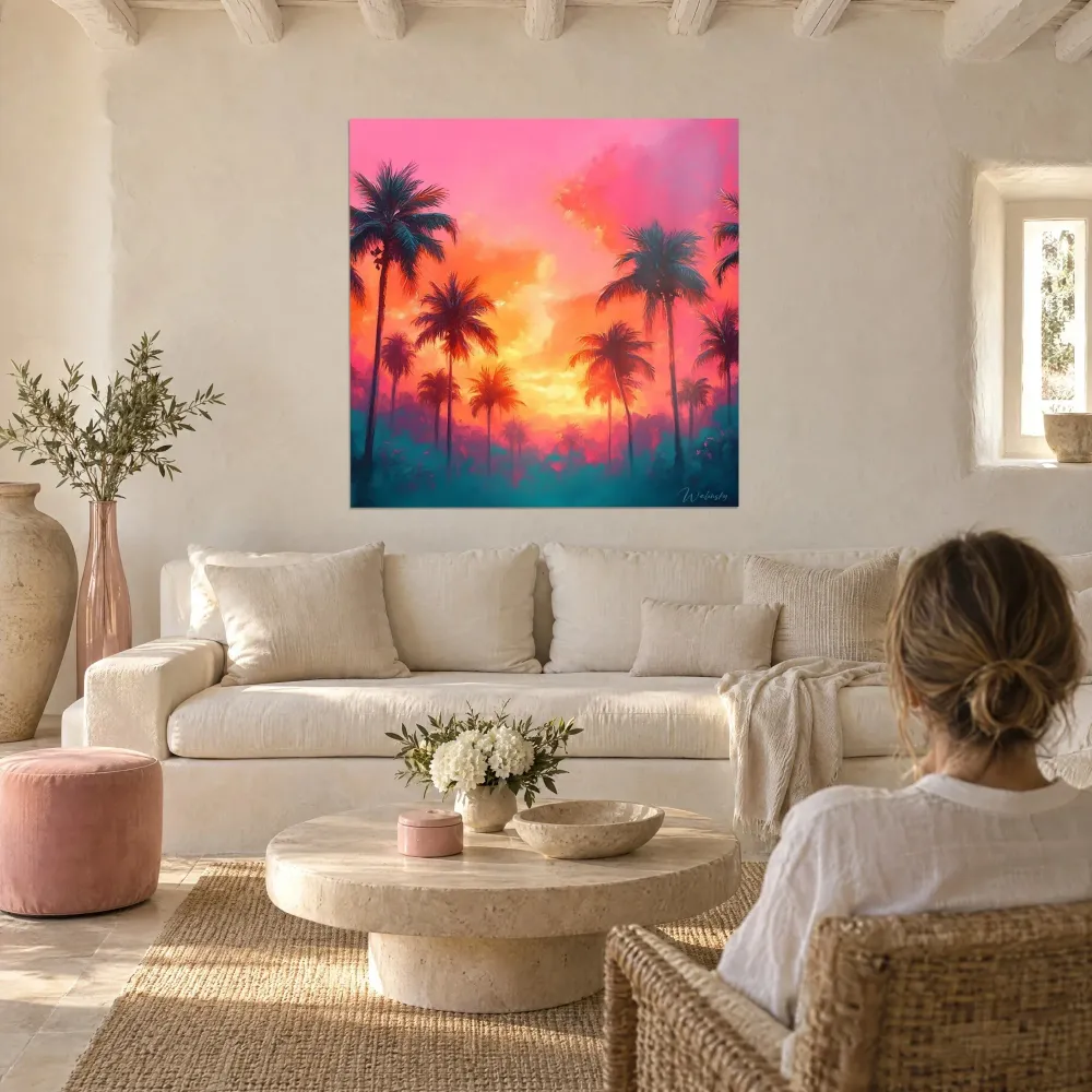 Tableau Paradise Vibrance - edition coucher de soleil