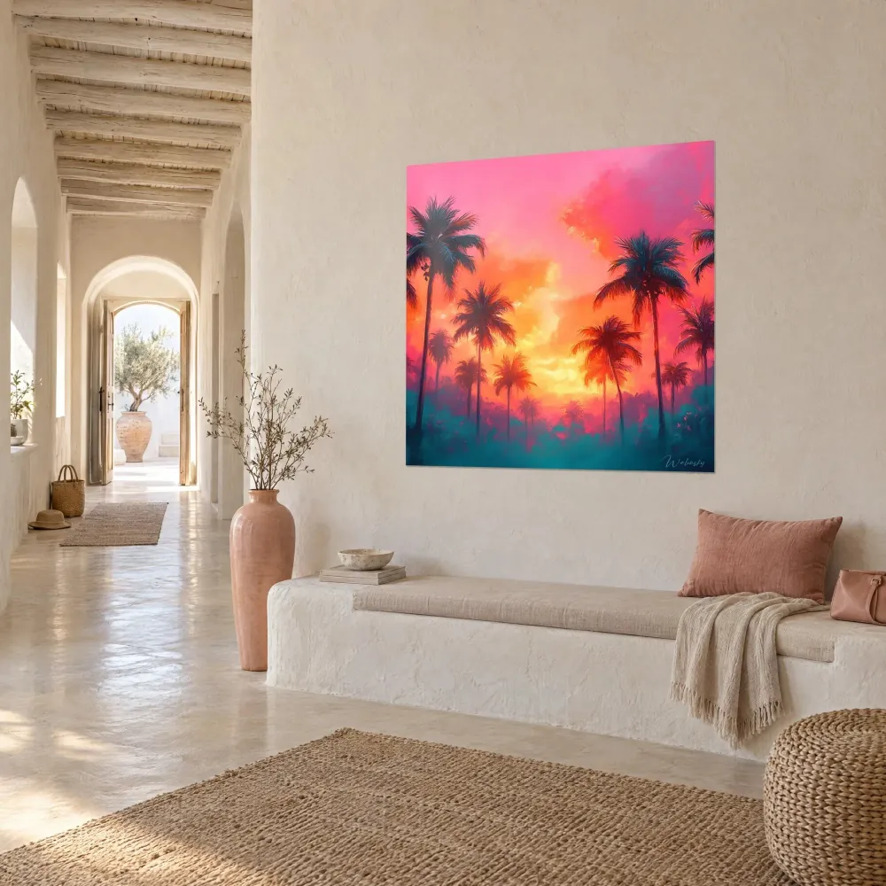Tableau Paradise Vibrance - edition coucher de soleil