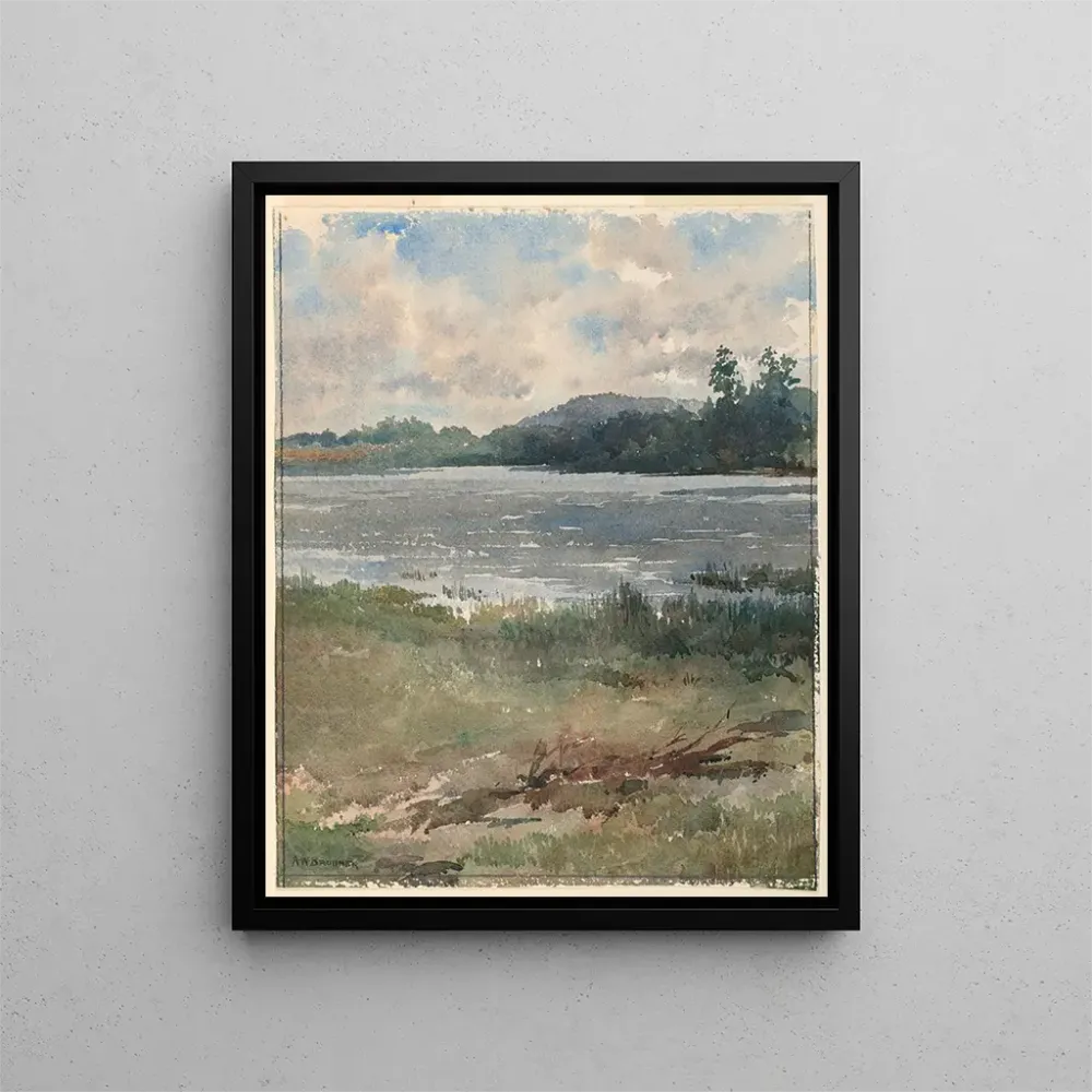 Tableau Paysage au bord du lac - Arnold William Brunner | Reproduction