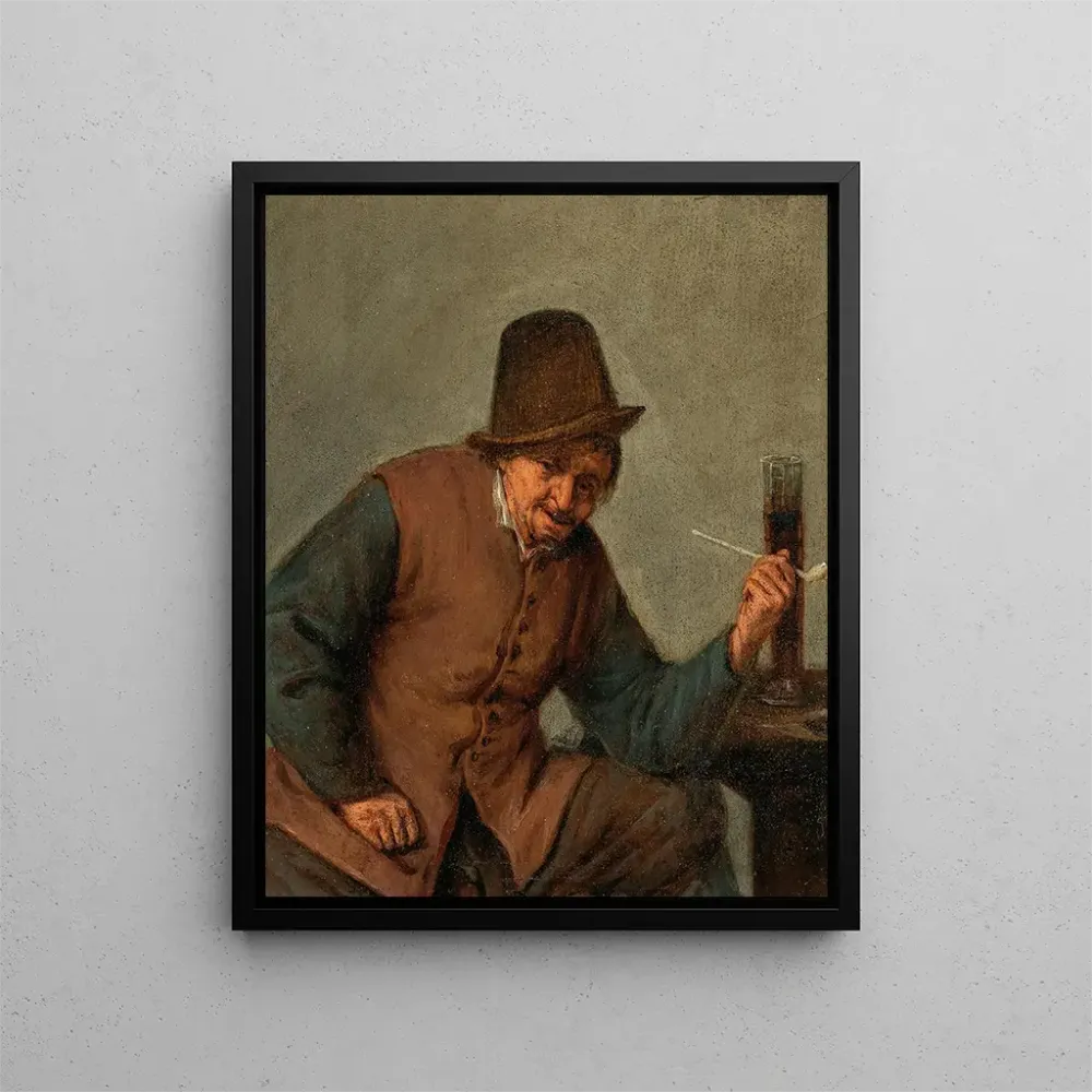 Tableau Un paysan fumant - Adriaen van Ostade | Reproduction