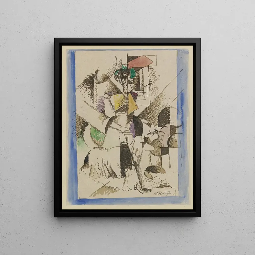 Tableau Portrait cubiste - Albert Gleizes | Reproduction