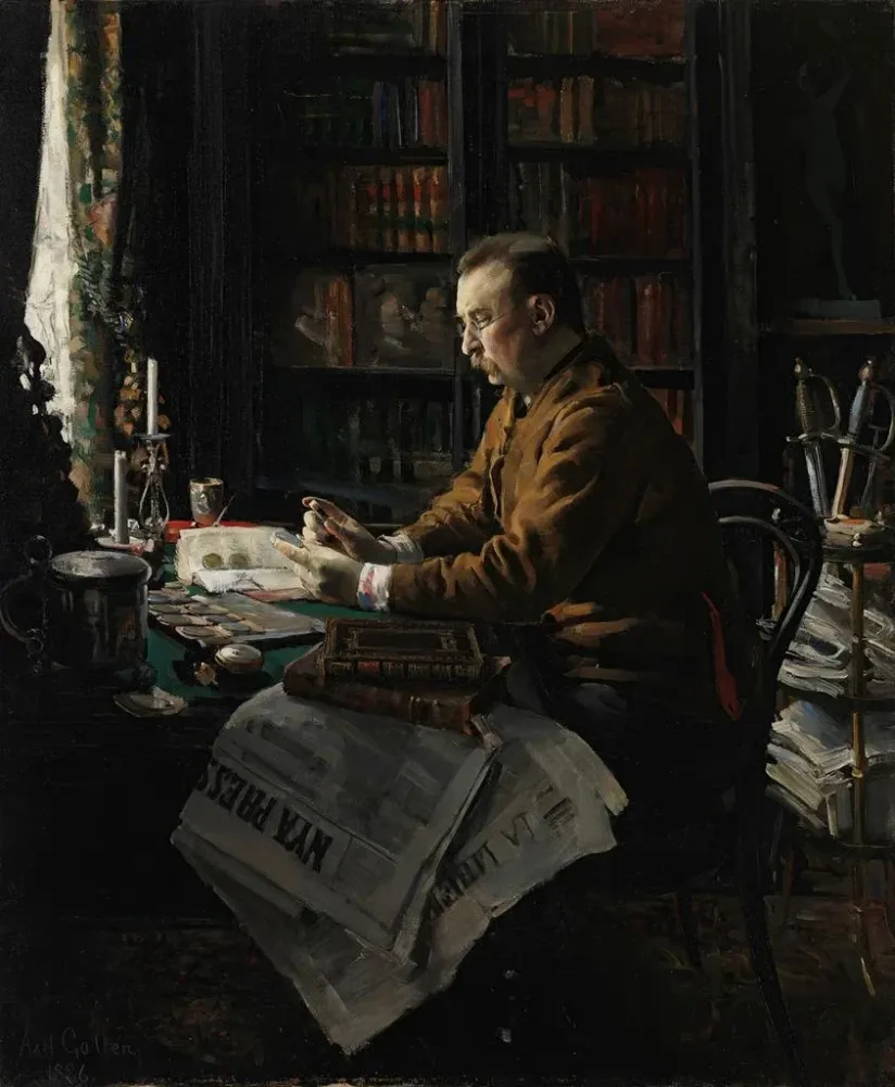 Tableau Portrait du docteur Herman Frithiof Antell - Akseli Gallen-Kallela | Reproduction