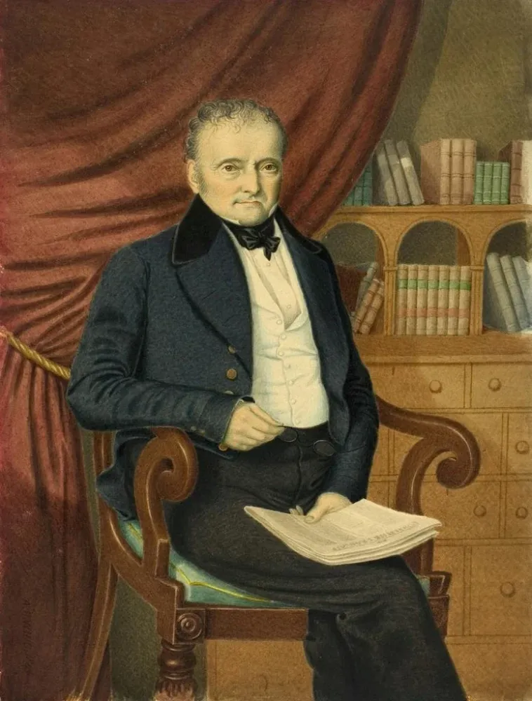 Tableau Portrait d'un homme assis avec un journal - Adolphus H. . Wing | Reproduction