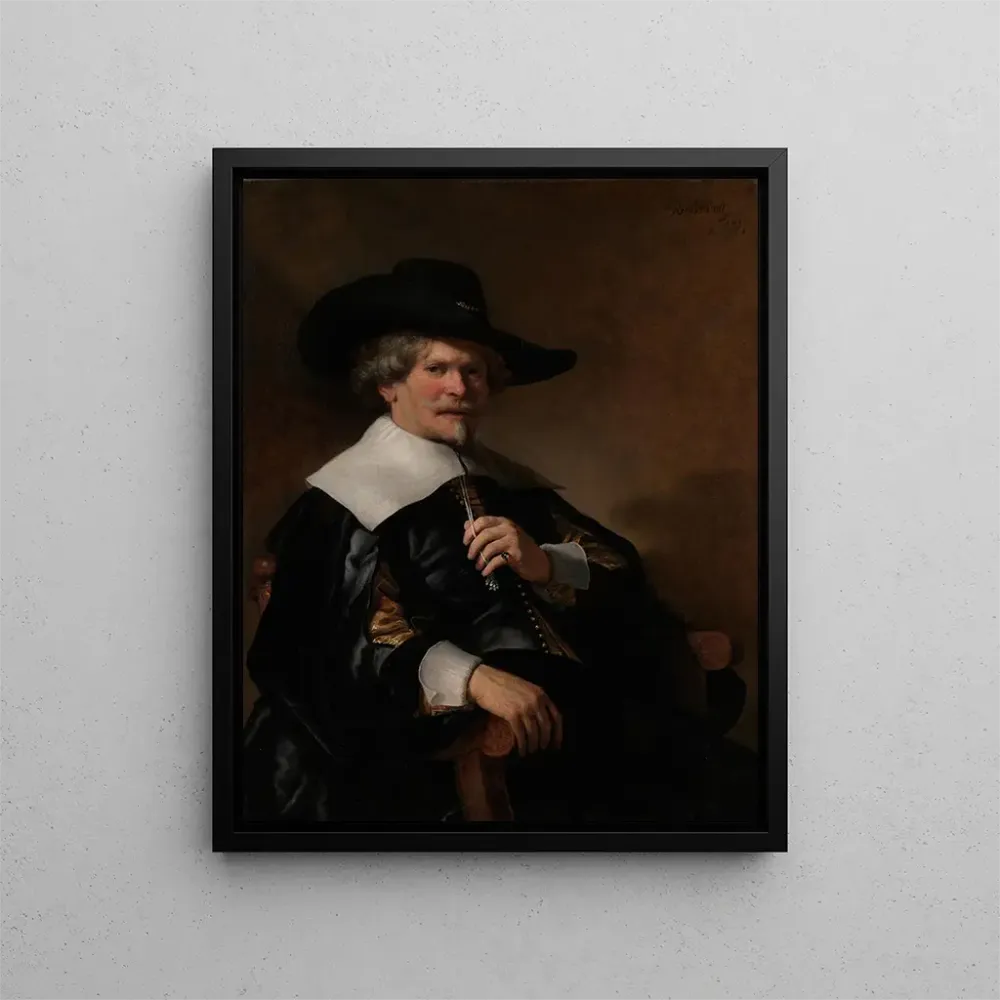 Tableau Portrait d'un homme assis dans un fauteuil - Anonyme | Reproduction