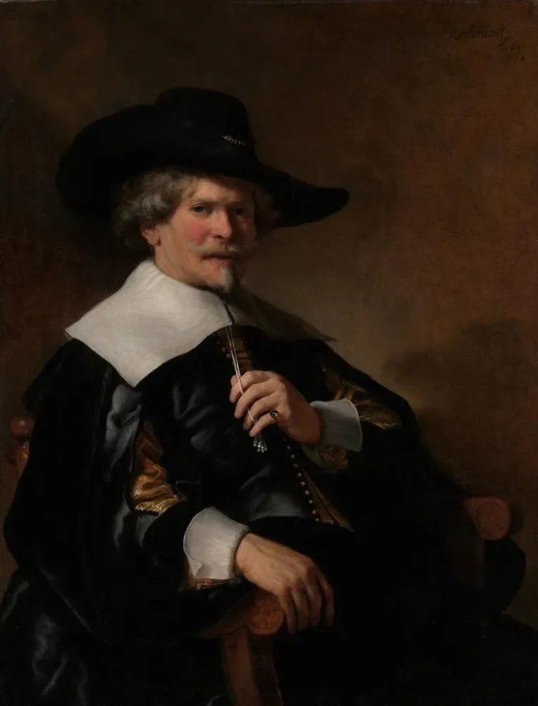 Tableau Portrait d'un homme assis dans un fauteuil - Anonyme | Reproduction