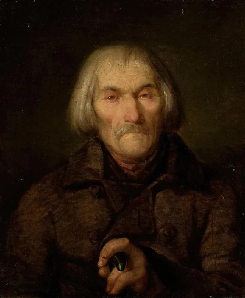 Tableau Portrait d'un vieil homme - Aleksander Rycerski | Reproduction