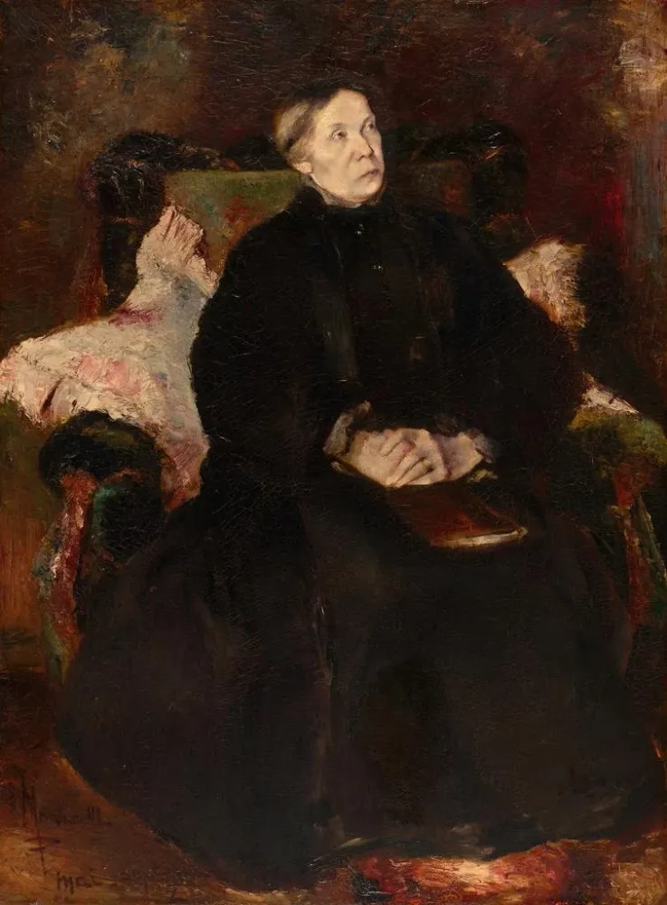 Tableau Portrait d'une dame - Adolphe Monticelli | Reproduction