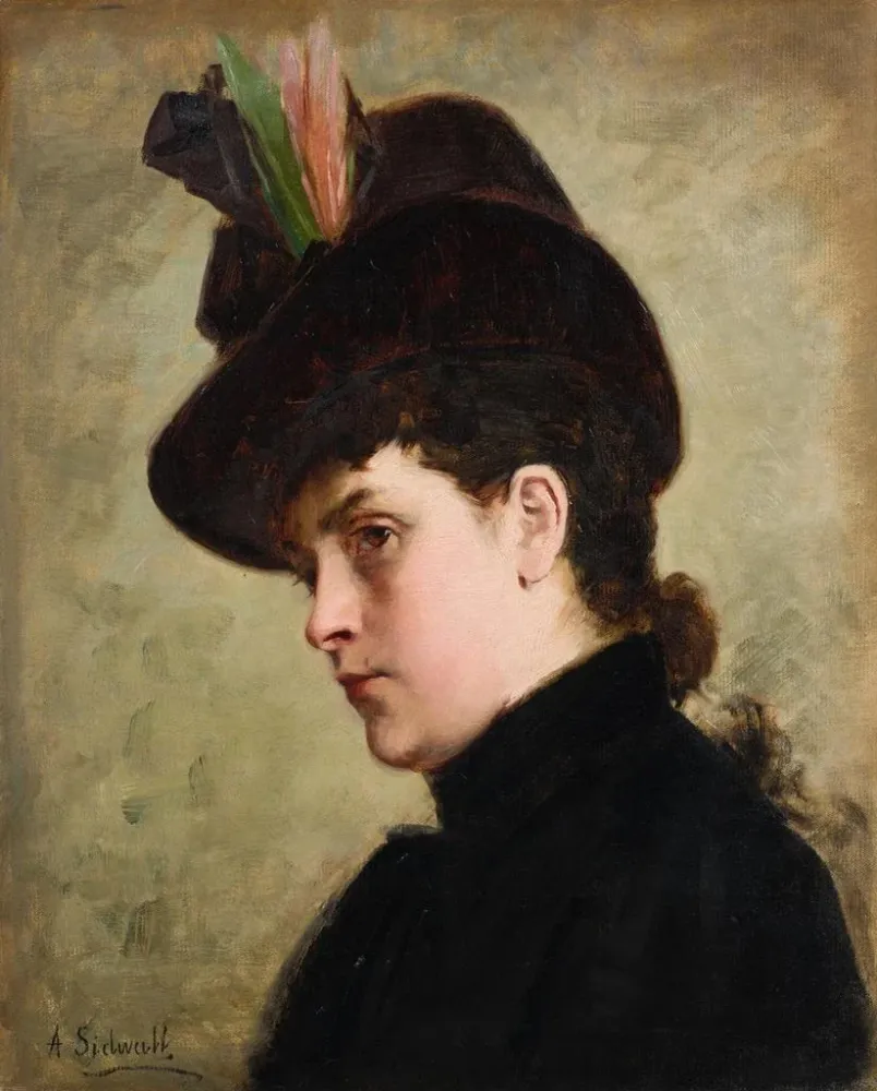 Tableau Portrait d'une femme - Amanda Sidwall | Reproduction