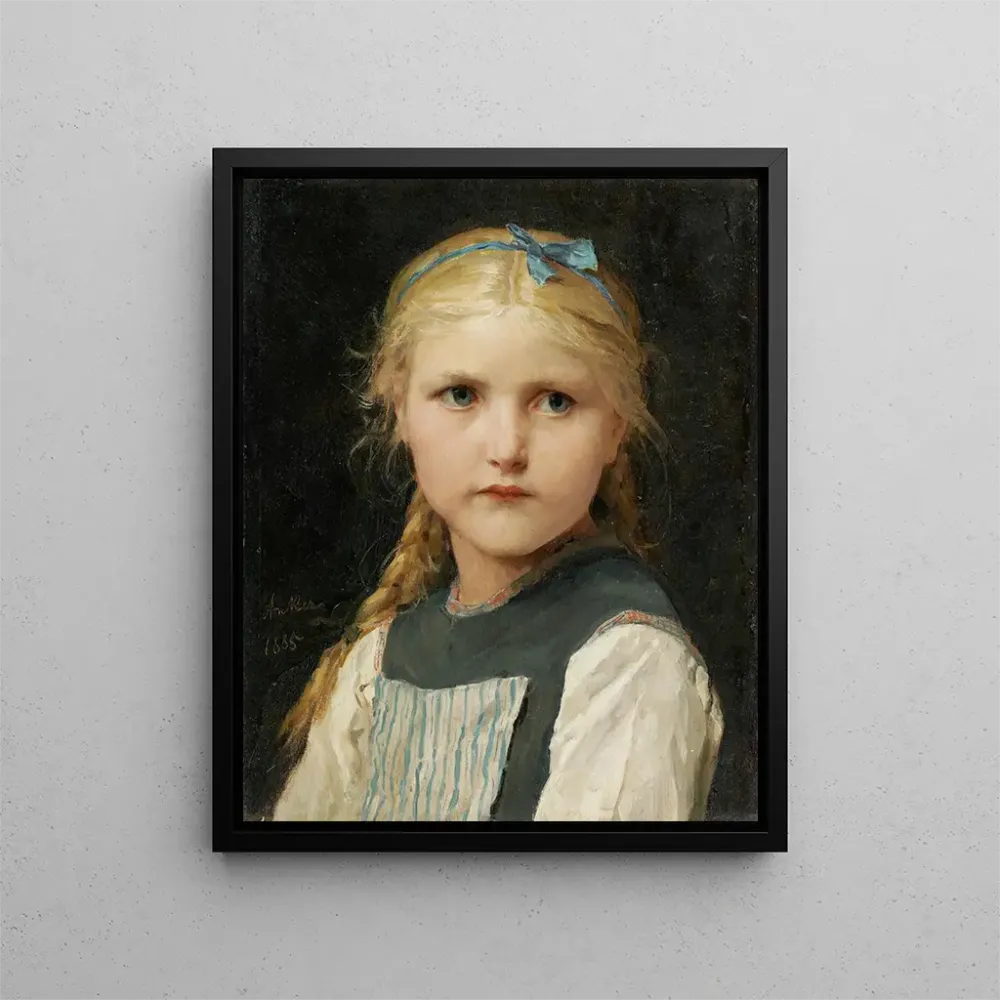 Tableau Portrait d'une fille - Albert Anker | Reproduction