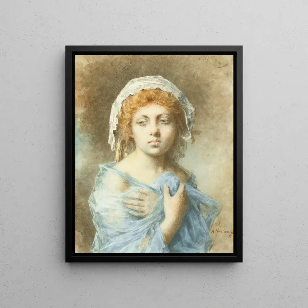 Tableau Portrait d'une jeune femme - Alexei Harlamoff | Reproduction