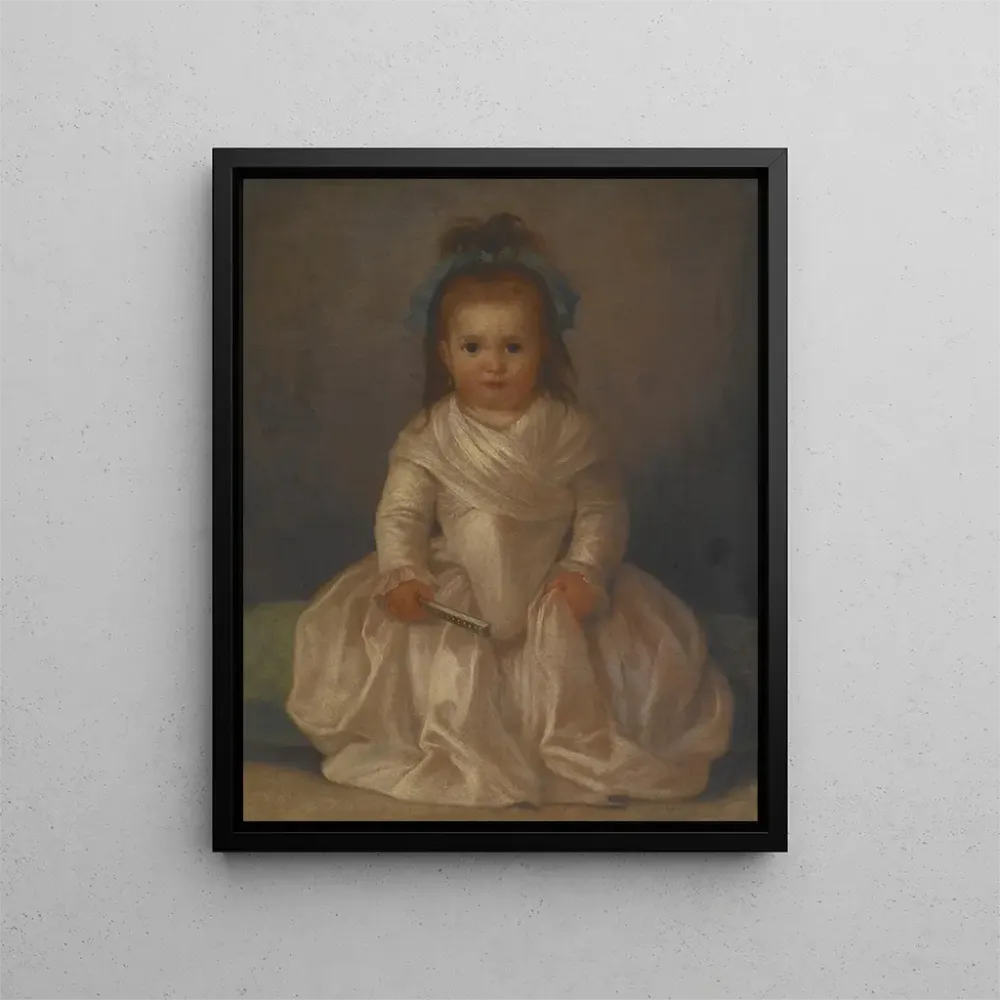 Tableau Portrait d'une petite fille - Agustín Esteve y Marqués | Reproduction