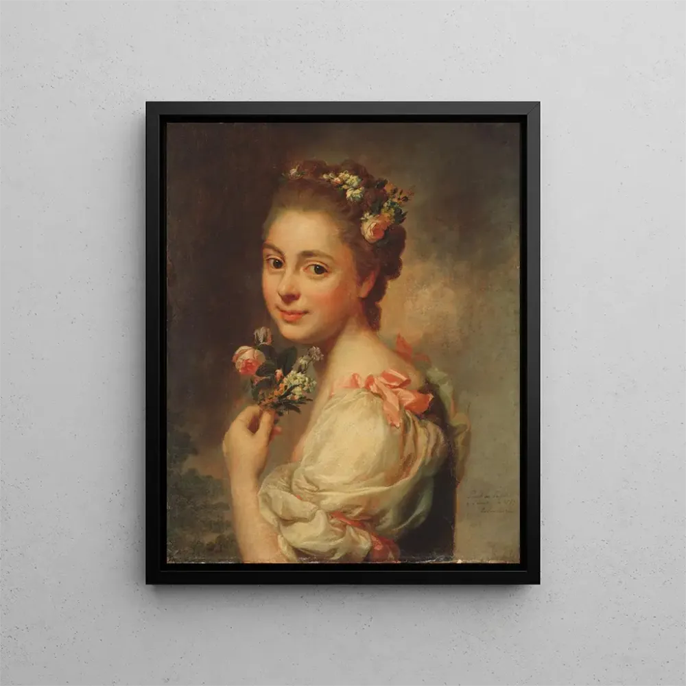 Tableau Portrait de l'épouse de l'artiste Marie Suzanne née Giroust - Alexander Roslin | Reproduction
