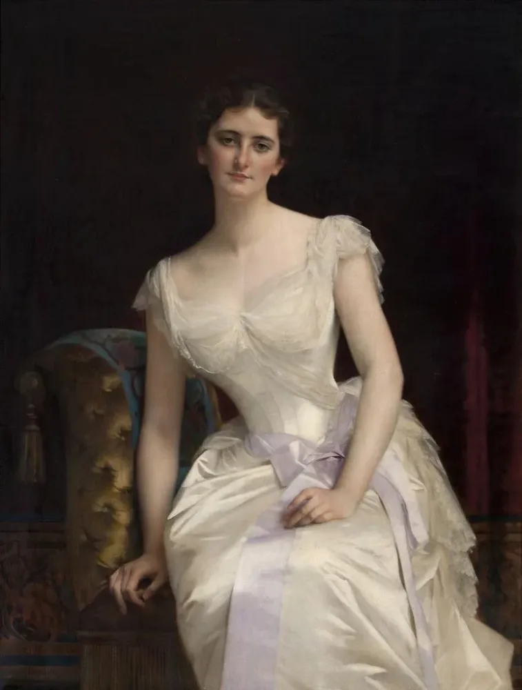 Tableau Portrait de Mary Victoria Leiter, future Lady Curzon de Kedleston, vice-reine des Indes - Alexandre Cabanel | Repr...