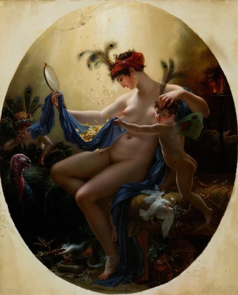 Tableau Portrait Mlle Lange As Danae - Anne-Louis Girodet-Trioson | Reproduction