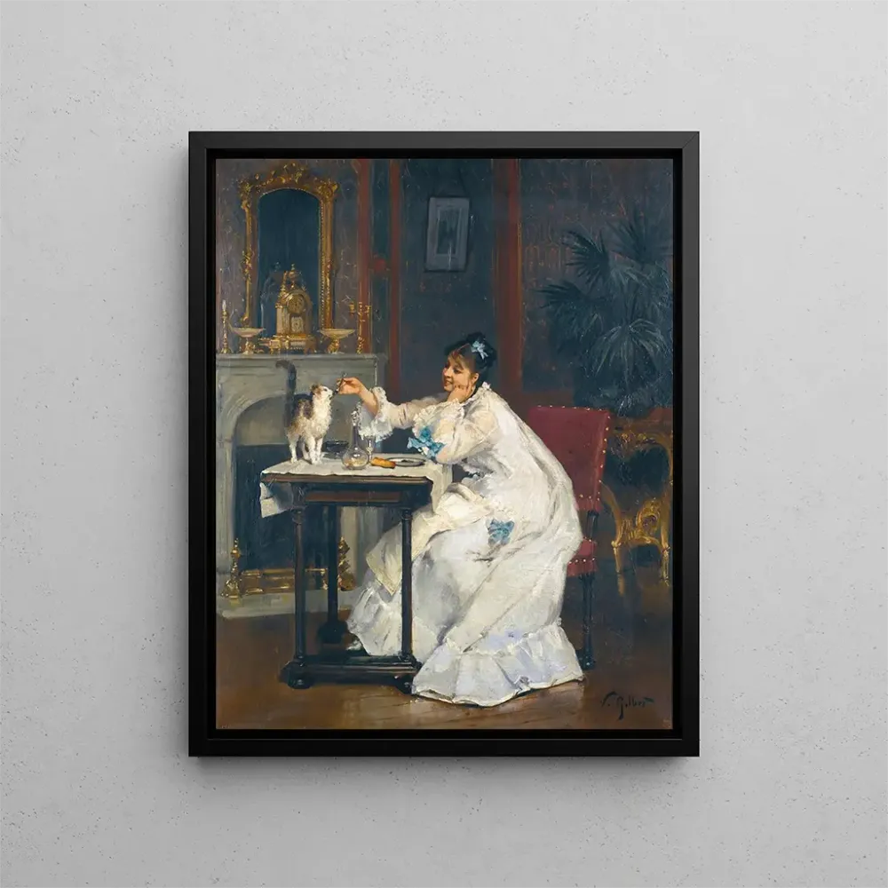 Tableau Un repas à deux - Victor Gabriel Gilbert | Reproduction