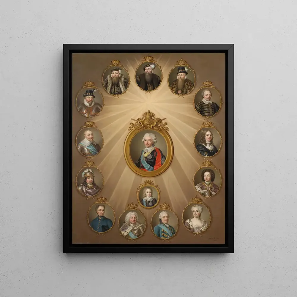 Tableau Régent de Gustav I et Gustav IV Adolf - Ulrika Pasch | Reproduction