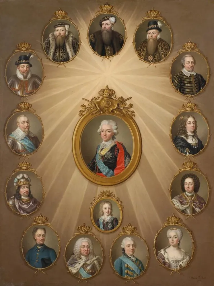 Tableau Régent de Gustav I et Gustav IV Adolf - Ulrika Pasch | Reproduction