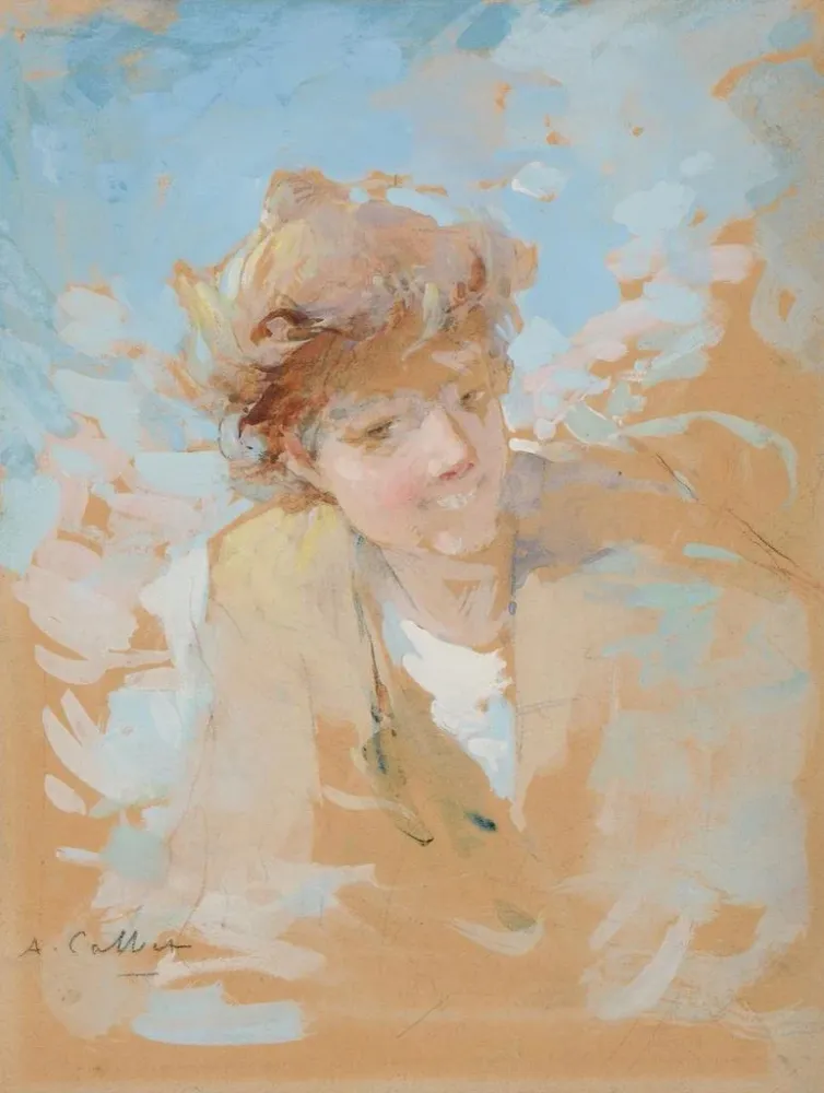 Tableau Rieuse - Antoine Calbet | Reproduction