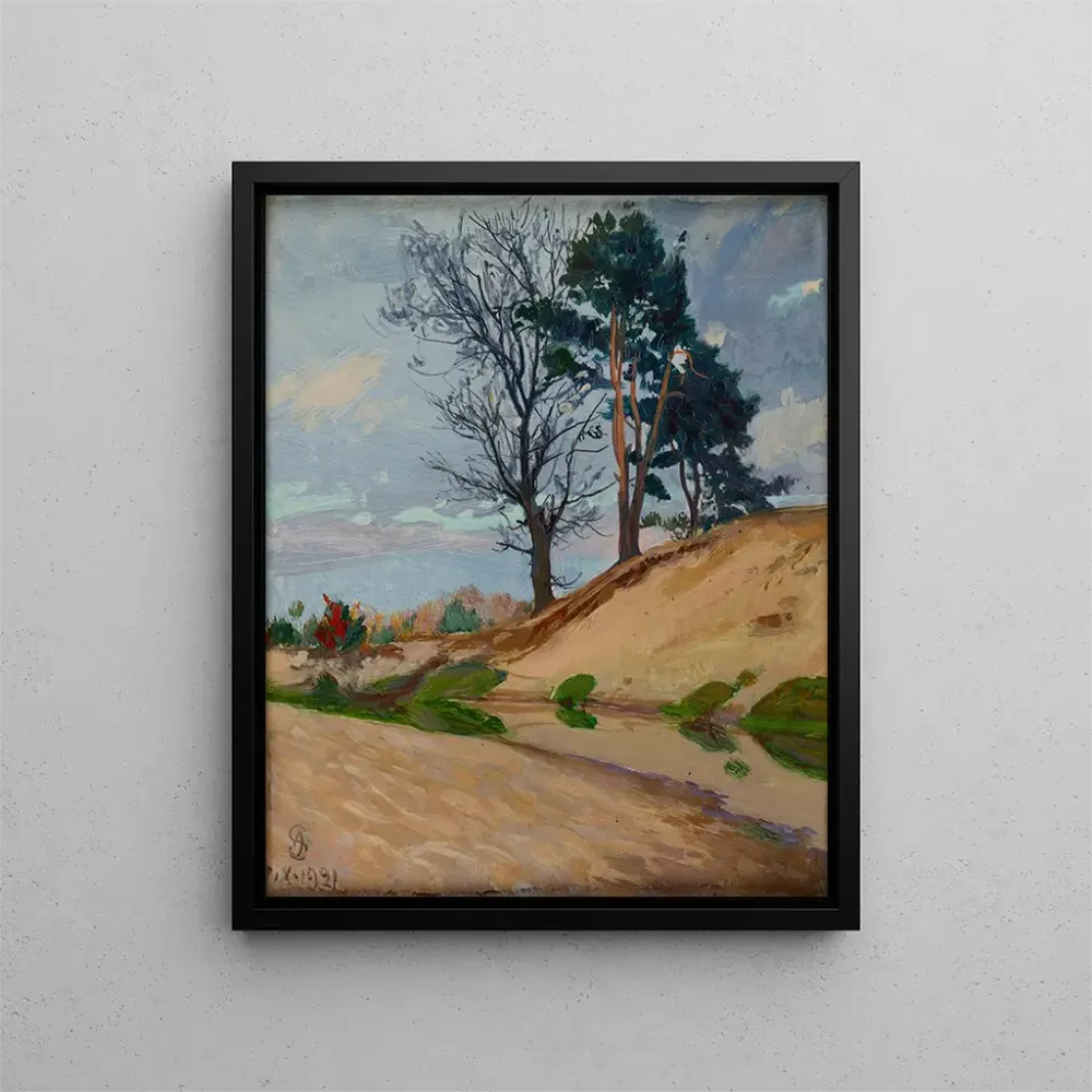 Tableau Rive sablonneuse de la rivière Kamienna - Ambroży Sabatowski | Reproduction