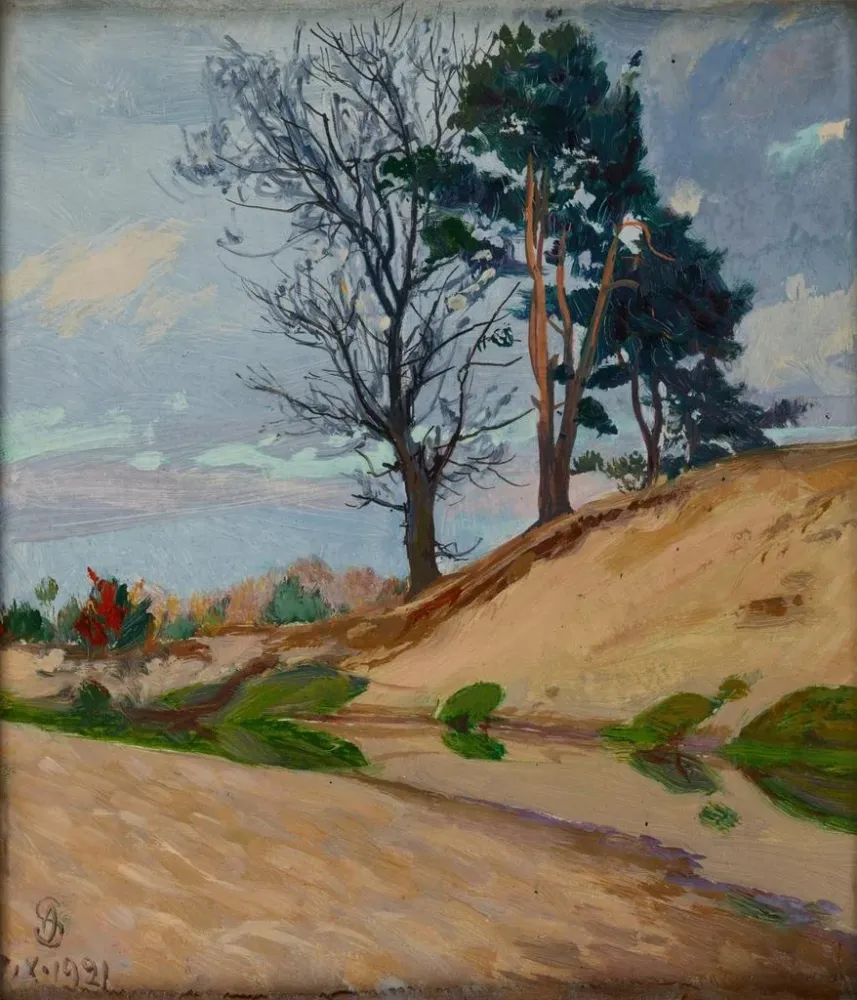 Tableau Rive sablonneuse de la rivière Kamienna - Ambroży Sabatowski | Reproduction