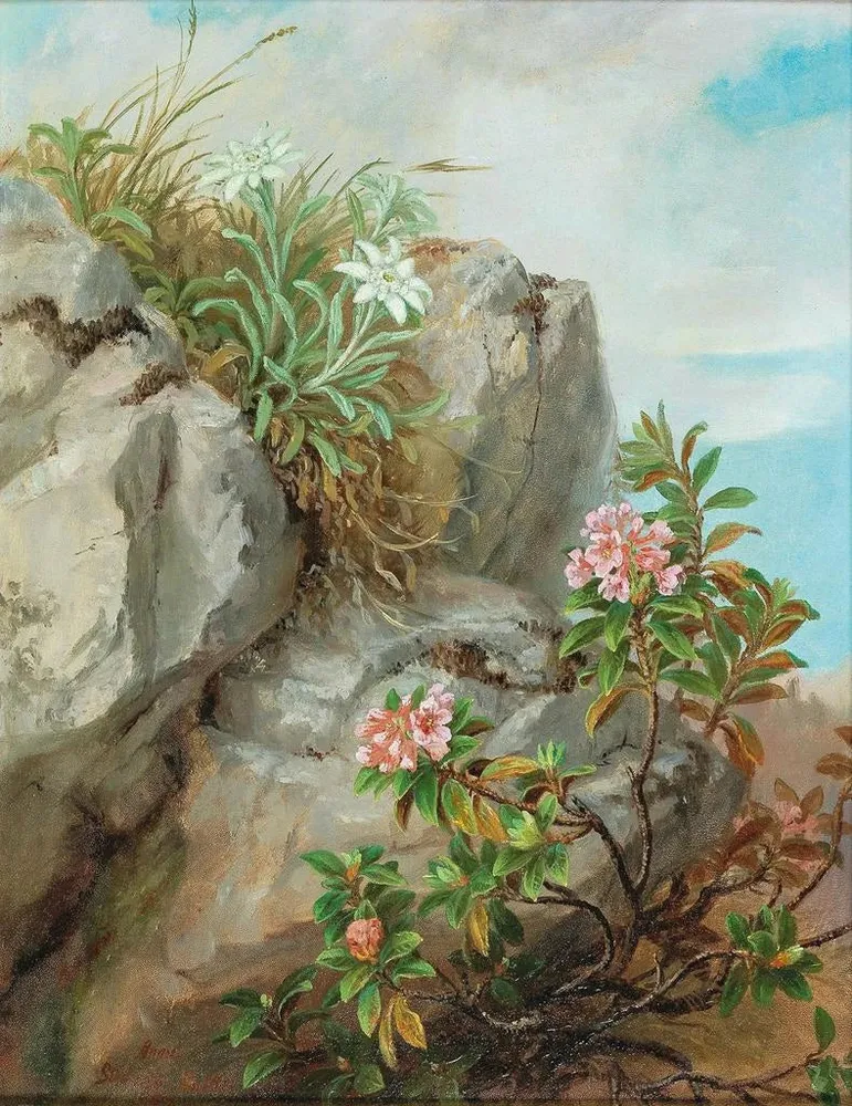 Tableau Rosiers alpins - Anna Stainer-Knittel | Reproduction