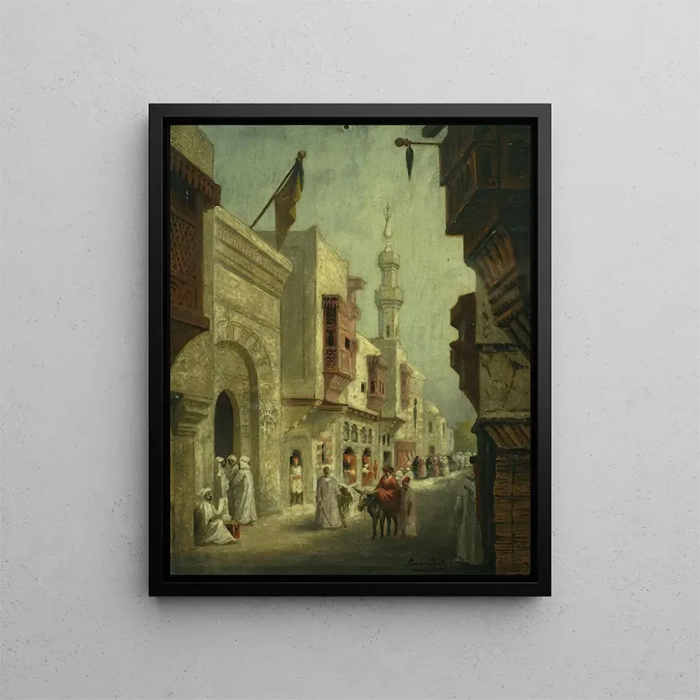 Tableau La Rue du Caire à l'Exposition de 1889 - C Bussilliet | Reproduction