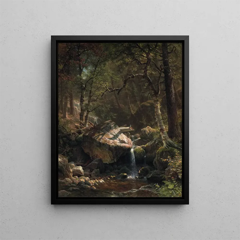 Tableau Ruisseau de montagne - Albert Bierstadt | Reproduction