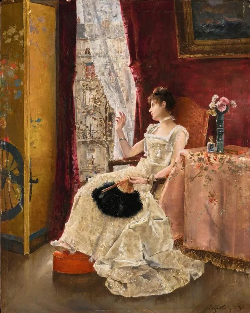 Tableau Rêverie - Alfred Stevens | Reproduction