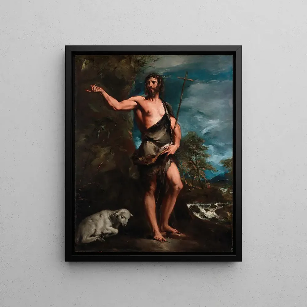 Tableau Saint Jean-Baptiste au désert d'après Titien - Antonio Guardi | Reproduction