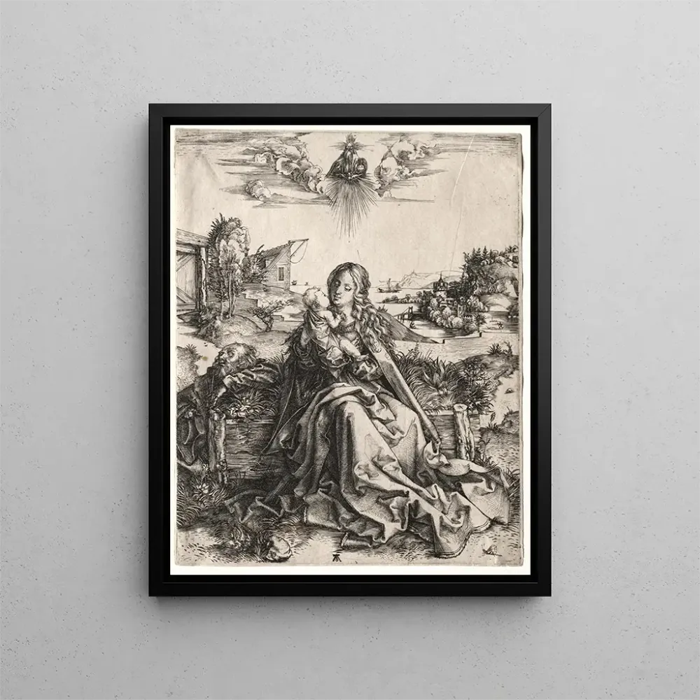 Tableau La Sainte Famille avec le papillon - Albrecht Dürer | Reproduction