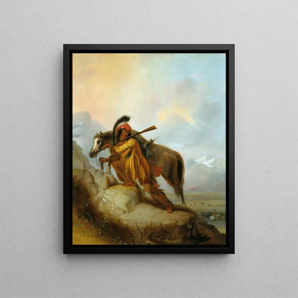Tableau Le Scalp-Lock (Conflit de cas) - Alfred Jacob Miller | Reproduction