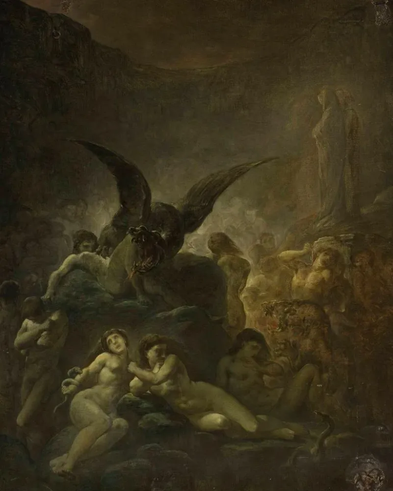 Tableau Scène allégorique de l'Enfer de Dante - Cyprian Kamil Norwid | Reproduction