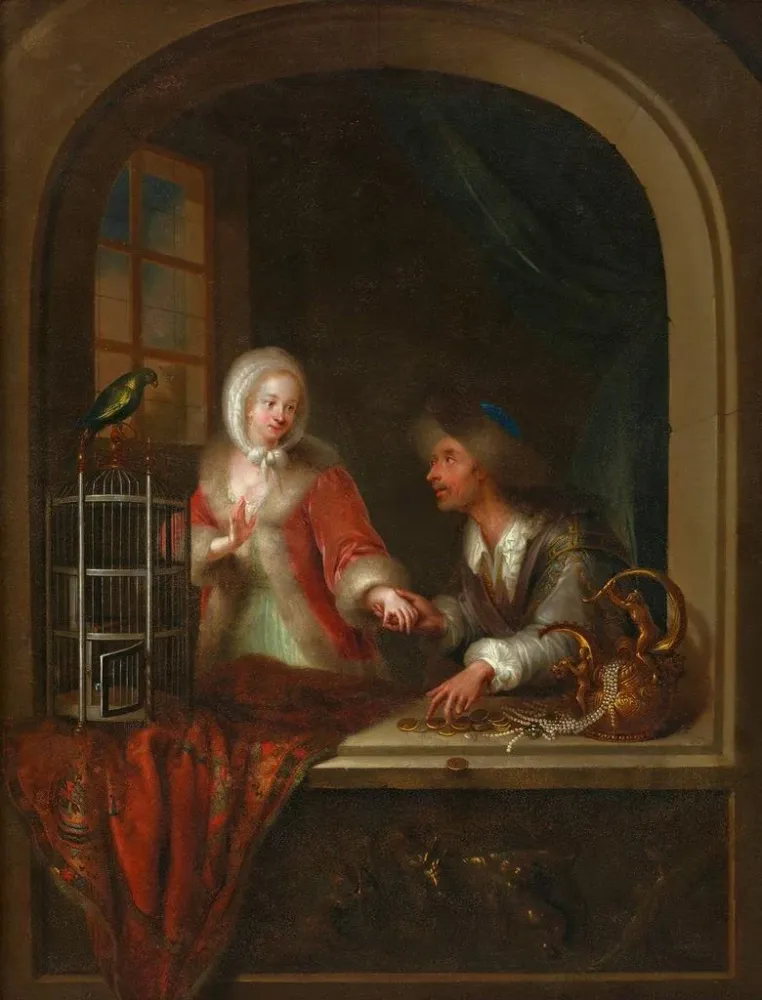 Tableau Scène de genre - Adam Johann Braun | Reproduction