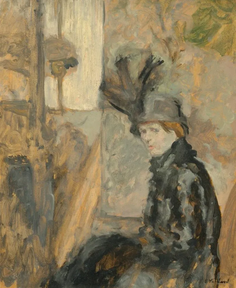 Tableau Le Shako à l’aigrette (Lili Lamy) – Édouard Vuillard | Reproduction
